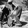 Constructing a Stone Culvert, Bastrop State Park, c. 1935