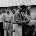 Getting Physicals, Company 882, Camp Bullis, Texas, 1933