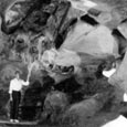 Standing at the Mouth of Cavern, Longhorn Cavern State Park, c. 1935