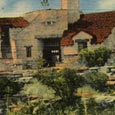 Postcard, Administration Building, Longhorn Cavern State Park, c. 1941
